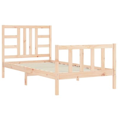 vidaXL Bed Frame without Mattress 90x190 cm Single Solid Wood Pine