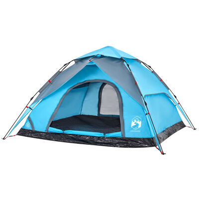 vidaXL Camping Tent Dome 5-Person Blue Quick Release