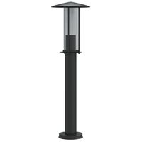 vidaXL Outdoor Floor Lamp Black 60 cm Stainless Steel