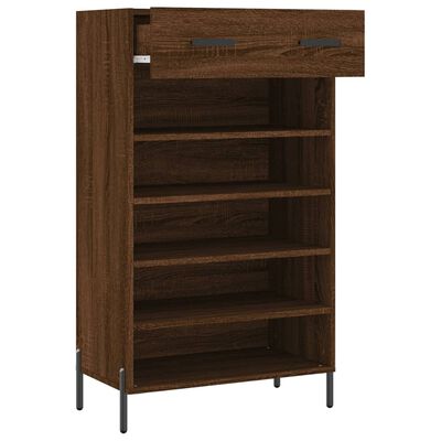 vidaXL Shoe Cabinet Brown Oak 60x35x105 cm Engineered Wood