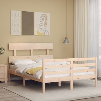 vidaXL Bed Frame without Mattress 140x200 cm Solid Wood