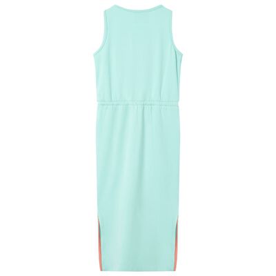 Kids' Dress with Drawstring Light Mint 128