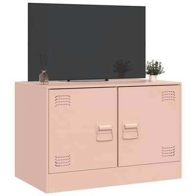 vidaXL TV Cabinet Pink 67x39x44 cm Steel