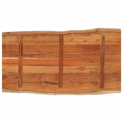 vidaXL Table Top 110x60x2.5 cm Rectangular Solid Wood Acacia Live Edge