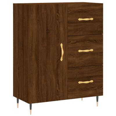 vidaXL Highboard Brown Oak 69.5x34x180 cm Engineered Wood