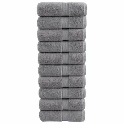 vidaXL Premium Guest Towels SOLUND 10pcs Grey 30x50cm 600gsm