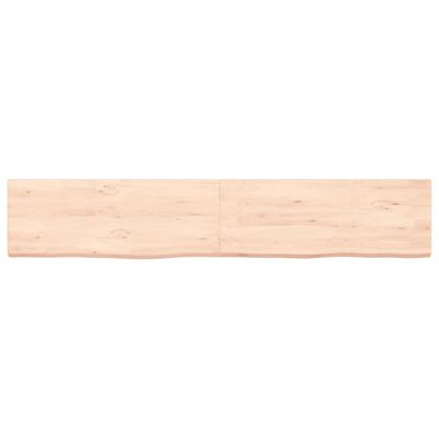 vidaXL Wall Shelf 160x30x(2-4) cm Untreated Solid Wood Oak