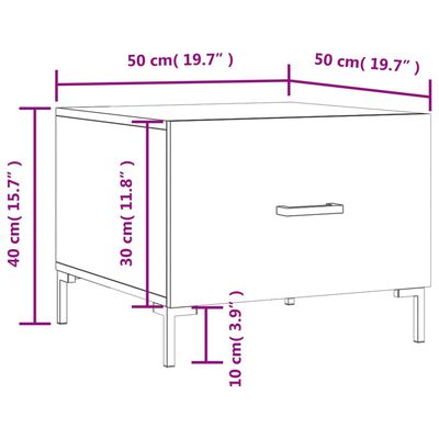 vidaXL Coffee Tables 2 pcs Grey Sonoma 50x50x40 cm Engineered Wood