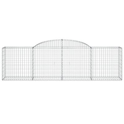 vidaXL Arched Gabion Baskets 11 pcs 300x50x80/100 cm Galvanised Iron