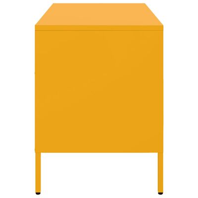 vidaXL TV Cabinet Mustard Yellow 68x39x50.5 cm Steel