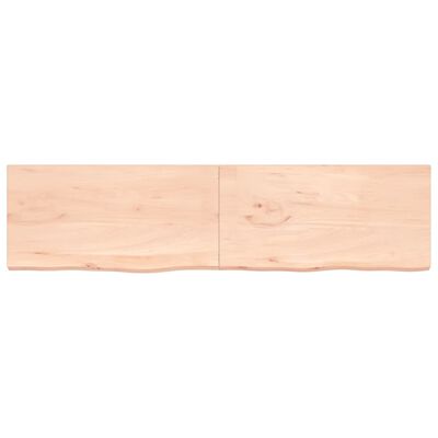 vidaXL Table Top 200x50x(2-4) cm Untreated Solid Wood Oak