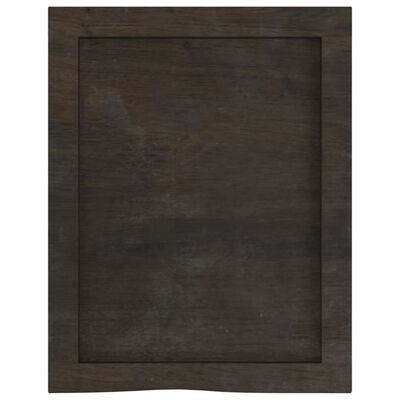 vidaXL Bathroom Countertop Dark Brown 40x50x(2-4) cm Treated Solid Wood