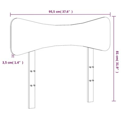 vidaXL Headboard White 90 cm Solid Wood Pine