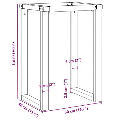 vidaXL Dining Table Legs O-Frame 50x40x73 cm Cast Iron