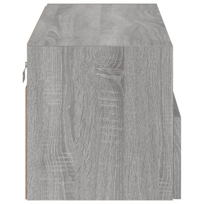 vidaXL TV Wall Cabinet Grey Sonoma 80x30x30 cm Engineered Wood