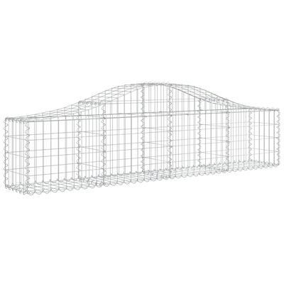 vidaXL Arched Gabion Baskets 10 pcs 200x30x40/60 cm Galvanised Iron