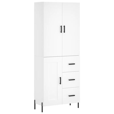 vidaXL Highboard White 69.5x34x180 cm Engineered Wood