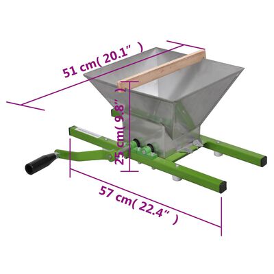 vidaXL 2 Piece Fruit & Wine Press and Crusher Set