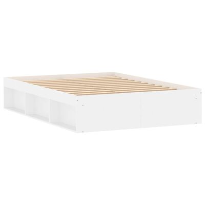 vidaXL Bed Frame without Mattress White 135x190 cm Double