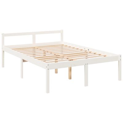 vidaXL Senior Bed without Mattress White 120x200 cm Solid Wood Pine