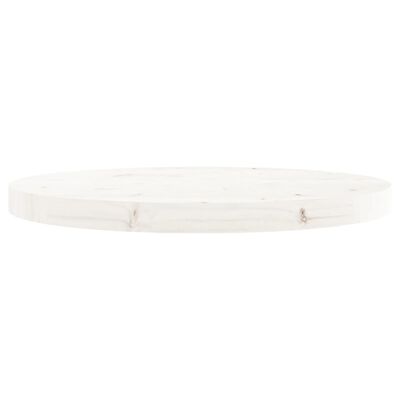 vidaXL Table Top Round White Ø50x3 cm Solid Wood Pine