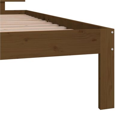 vidaXL Bed Frame Honey Brown Solid Wood Pine 100x200 cm