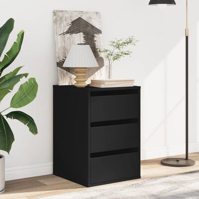 vidaXL Corner Chest of Drawers Black 40x41x58 cm Engineered Wood