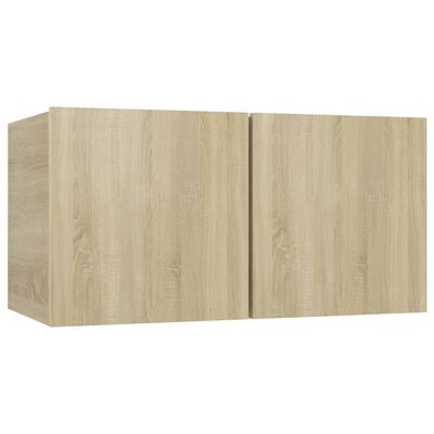 vidaXL 2 Piece TV Cabinet Set Sonoma Oak Engineered Wood