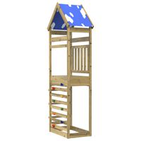 vidaXL Play Tower with Rockwall 85x52.5x265 cm Impregnated Wood Pine