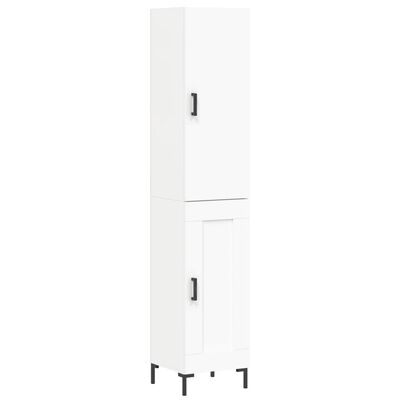 vidaXL Highboard White 34.5x34x180 cm Engineered Wood