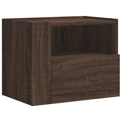 vidaXL Wall-mounted Bedside Cabinets 2 pcs Brown Oak 45x30x35 cm