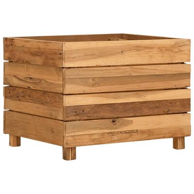 vidaXL Raised Bed 50x40x38 cm Recycled Teak Wood and Steel