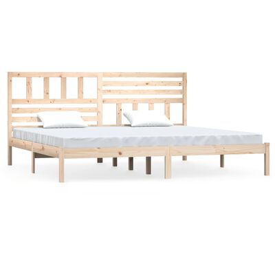 vidaXL Bed Frame without Mattress 180x200 cm Super King Solid Wood Pine