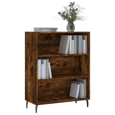 vidaxL Shelf Cabinet Smoked Oak 69.5x32.5x90 cm Engineered Wood