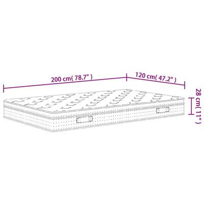 vidaXL Pocket Spring Mattress Medium Plus 120x200 cm