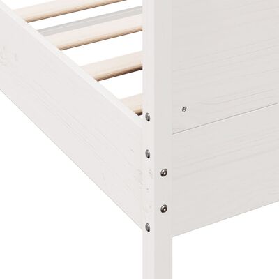 vidaXL Bed Frame without Mattress White 120x200 cm Solid Wood Pine