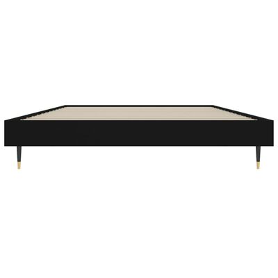 vidaXL Bed Frame without Mattress Black 100x200 cm Engineered Wood