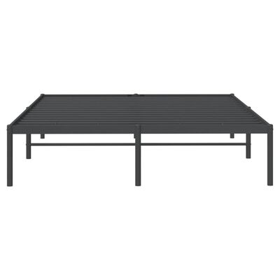 vidaXL Metal Bed Frame without Mattress Black 140x190 cm