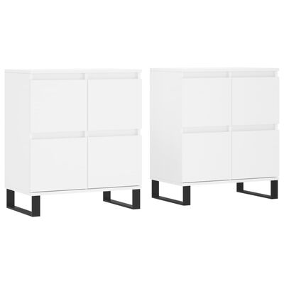 vidaXL Sideboards 2 pcs White Engineered Wood