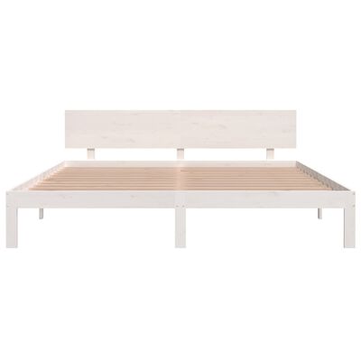 vidaXL Bed Frame without Mattress White 180x200 cm Super King Size