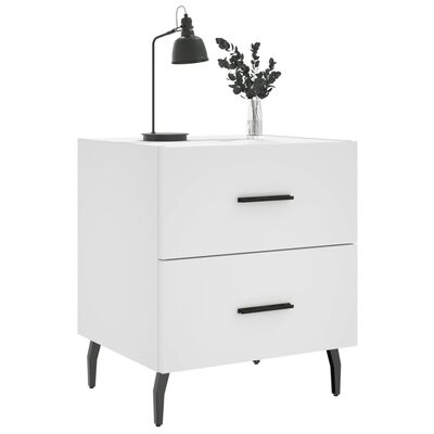 vidaXL Bedside Cabinets 2 pcs White 40x35x47.5 cm Engineered Wood