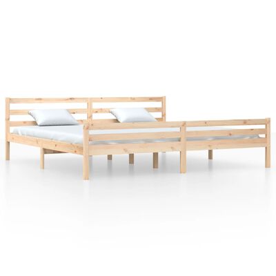 vidaXL Bed Frame without Mattress Solid Wood 180x200 cm Super King Size