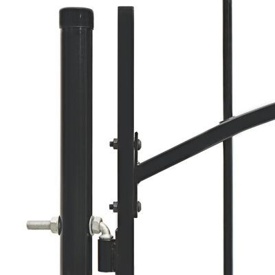 vidaXL Garden Gate Steel 1x1.5 m Black