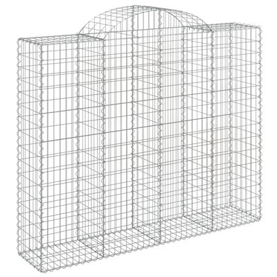 vidaXL Arched Gabion Baskets 20 pcs 200x50x160/180 cm Galvanised Iron