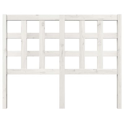 vidaXL Bed Headboard White 125.5x4x100 cm Solid Wood Pine