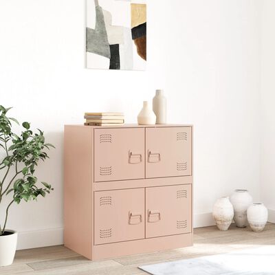 vidaXL Sideboard Pink 67x39x73 cm Steel