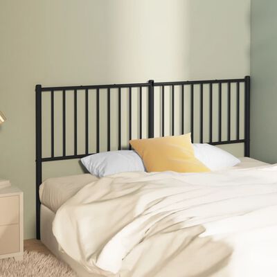 vidaXL Metal Headboard Black 150 cm