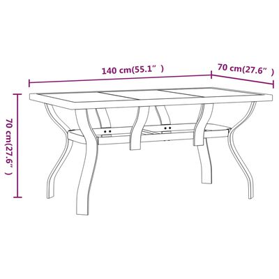 vidaXL 5 Piece Garden Dining Set Grey and Black