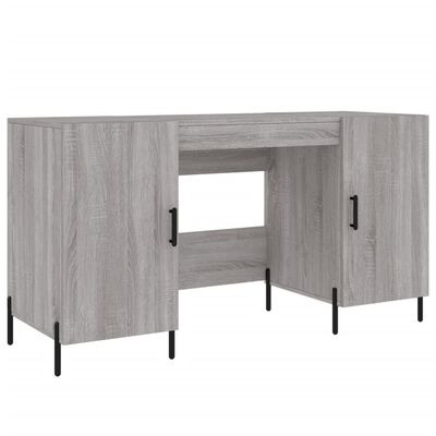 vidaXL Desk Grey Sonoma 140x50x75 cm Engineered Wood