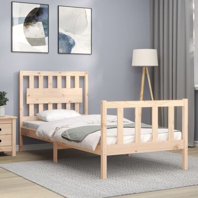 vidaXL Bed Frame without Mattress 90x200 cm Solid Wood Pine